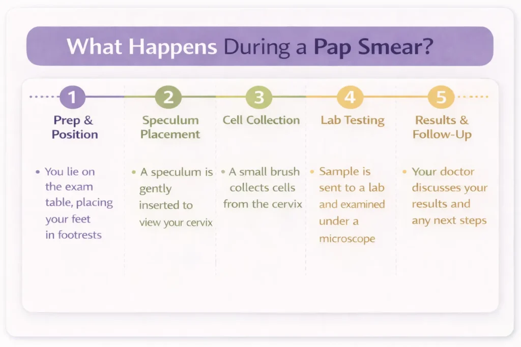 what happens during a Pap smear test